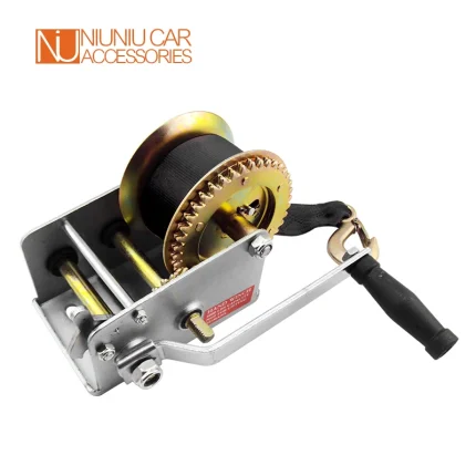 Gorra de 2000LBS/900KG, Correa sintética Extra larga de 8M, cabrestante de mano de alta calidad, correas para coche, barco y remolque