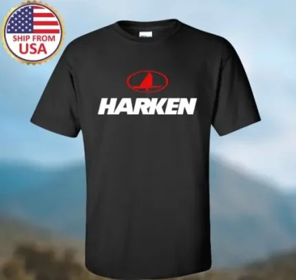 Camiseta negra Harken Sailing Boats talla S-3XL