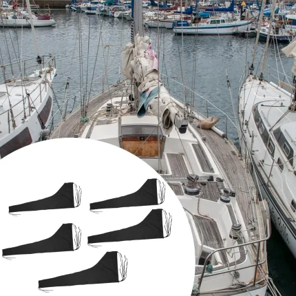 Cubierta impermeable para pluma de cabina, correa ajustable fácil de usar, resistente a la intemperie, tela Oxford a prueba de polvo, cubierta para vela de sombra para velero