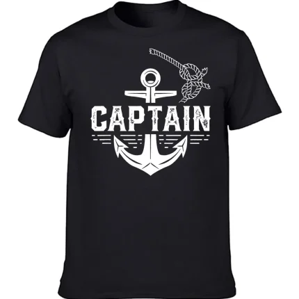 Novedad impresionante camiseta capitán camiseta hombres ancla cráneo mar náutico mar marinero barco moda marina regalo fresco camisa de fuzileiros nacionales