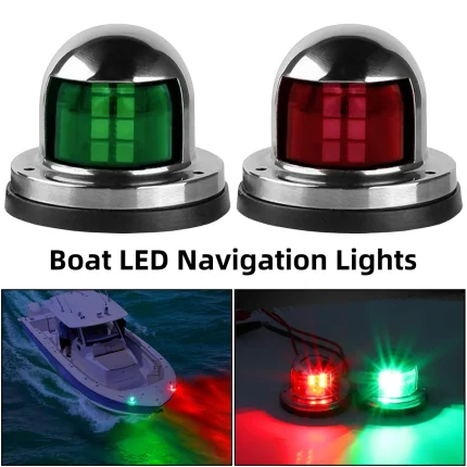 Luces de navegación LED de 12V, luces de señal de navegación marina, puerto de arco, luces laterales de estribo para yate, velero, lancha rápida, barcos de pesca